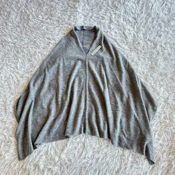 새상품 WHITE+WARREN 판초 케이프 캐시미어 100% 그레이