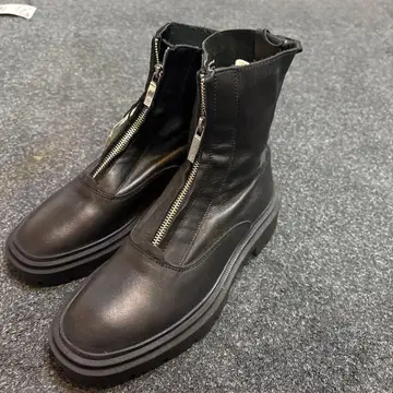 새상품 ZARA 가죽 사이드 고어 부츠