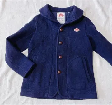 단톤 울 모사 코트 네이비 S 사이즈 34 싸개 단추