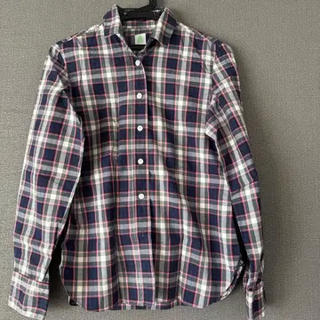 Finamore 여성용 긴팔 체크 셔츠