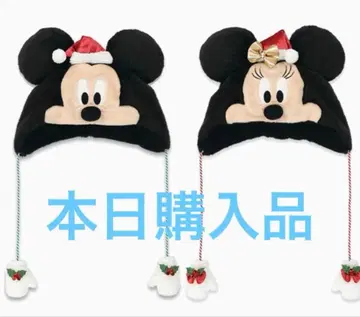 디즈니 크리스마스 미키 미니 팬캡