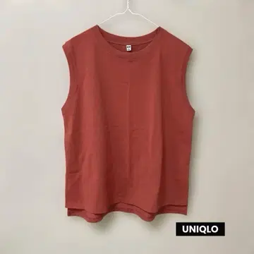 유니클로 슬리브리스 핑크 슬릿