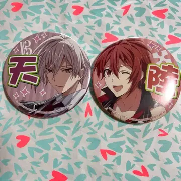 아이돌리쉬 세븐 이름 각인 캔뱃지 텐 리쿠 세트