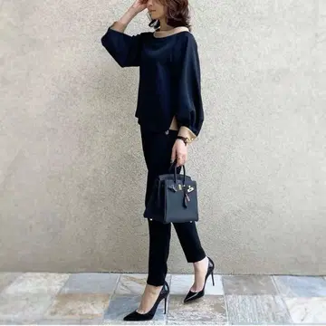 [ 새상품급 ] 바이컬러 백리본 블라우스