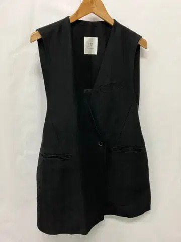 프리미어 아롱디스망 린넨 비스코스 베스트 블랙 38