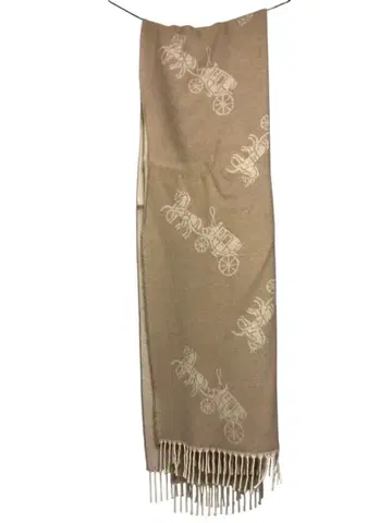 마차 프린트 머플러 베이지 가격 인하 가능