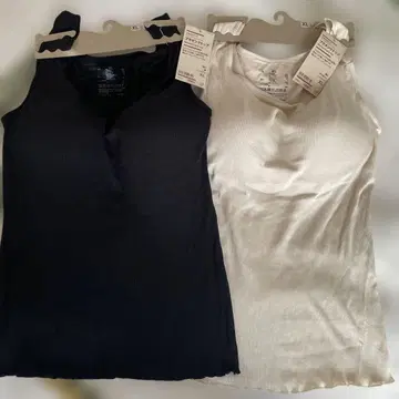 MUJI 리브 브라 탱크탑 XL 2개 세트
