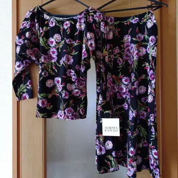 최종 대폭 가격 인하 빈티지 NORMA KAMALI 플로럴 셋업