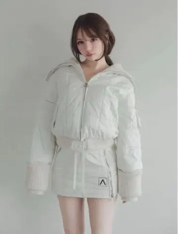 andmary 퀼팅 자켓 퀼팅 스커트