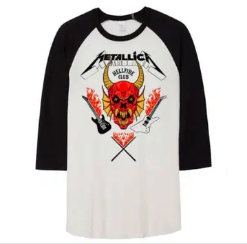 Hellfire Club x Metallica 래글런 셔츠
