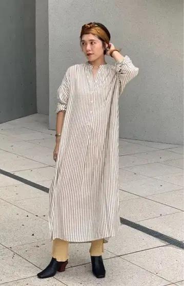 TODAYFUL 스트라이프 셔츠 드레스 원피스 M