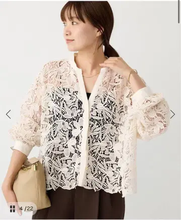 IENA 플라워 레이스 셔츠