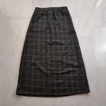 거의 새상품급 따뜻한 아이템 속기모 체크 무늬 타이트 롱 스커트 M