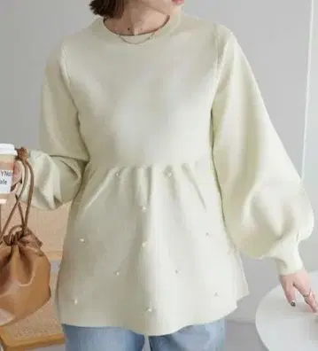 DISCOAT [ WEB 한정판 ] 펄 페플럼 니트