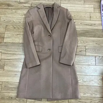 유니클로 베이지 울 캐시미어 체스터 코트 S