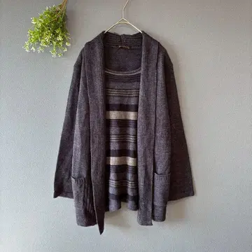 몽페르 (L) 새상품 레이어드 스타일 니트 가디건