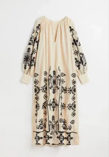 H&M 자수 긴팔 원피스 M