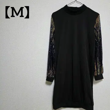 스팽글 장식 블랙 원피스 [ M ]