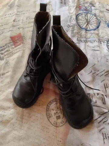 레이스업 부츠 블랙