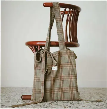 새상품 미사용품 ikaw 5주년 체크 토트백