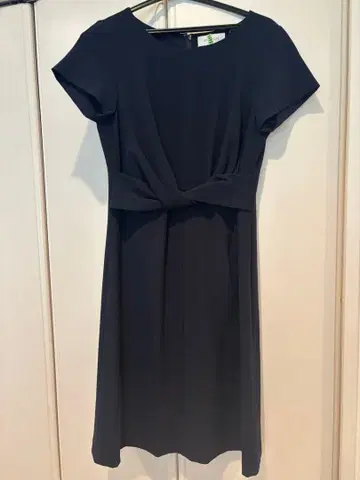 Simplicit 네이비 드레스 허리 리본 포함