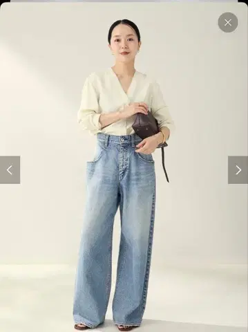 새상품급 Plage R'IAM WIDE 데님 34사이즈