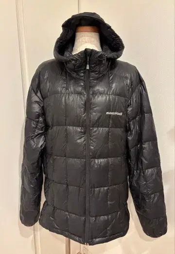 mont-bell 후드 부착 다운 자켓 블랙 EX1000