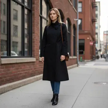 efde 블랙 트렌치코트