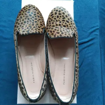 FABIO RUSCONI 레오파드 무늬 플랫슈즈 37