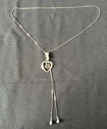 하트형 펜던트 빈티지 YKK 목걸이