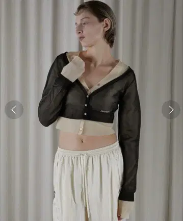 PRANK PROJECT 시어 레이어드 숏 가디건