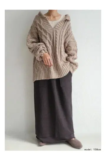 안티카 antiqua 리버서블 슬릿 타이트 스커트