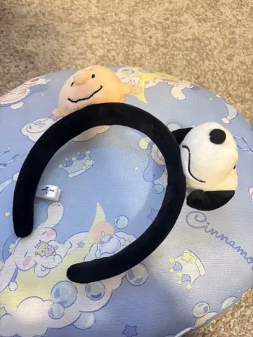 [ USJ ] 스누피 & 찰리 브라운 머리띠 봉제 인형 포함