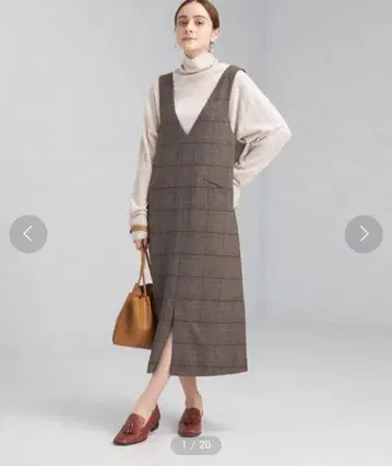 [ green label relaxing ] 점프 스커트 원피스 체크