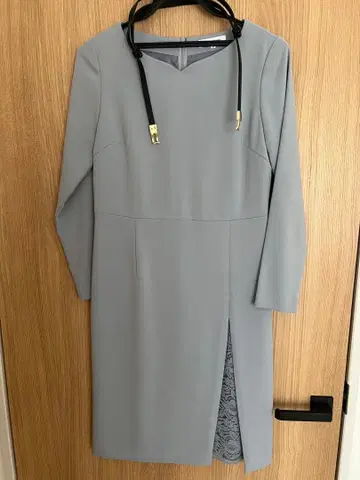 NATURAL BEAUTY BASIC 블루 그레이 긴팔 원피스 S