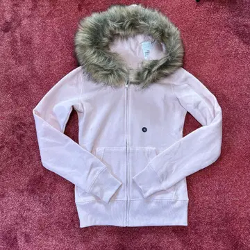 홀리스터 인조 모피 트리밍 집업 후디