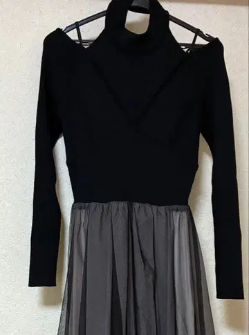 머큐리 듀오 튤 도킹 2WAY 니트 원피스