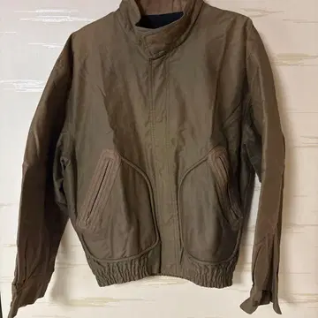 브라운 스탠드 카라 자켓