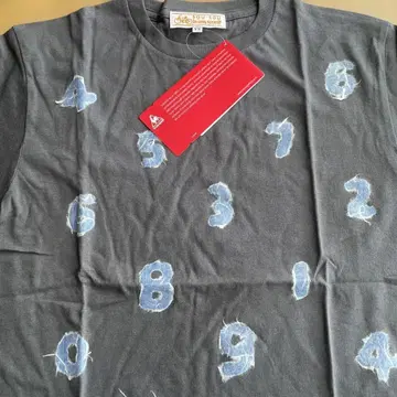 SOU SOU 숫자 와시 프린트 흑먹색 T셔츠 여성용 M