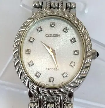 CITIZEN 시티즌 엑시드 12P 다이아 여성용 손목시계 쿼츠