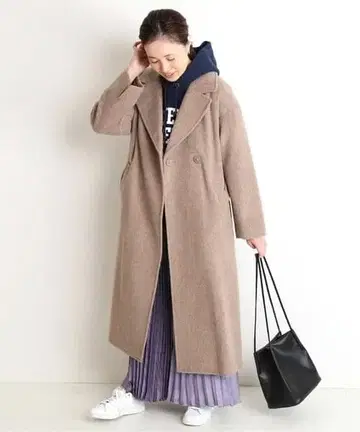 SLOBE IENA* 빅 라펠 비버 코트