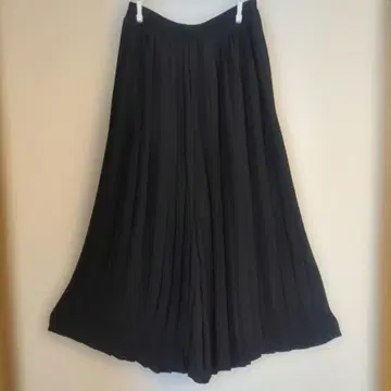 블랙 가우초 팬츠 플리츠 팬츠 스커트 XL 빅 사이즈 루즈한 사이즈