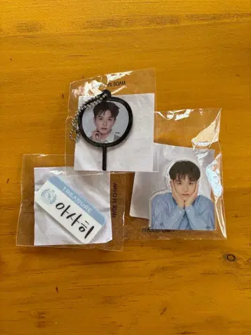 TREASURE 캡슐 토이 아사히 아사히 네임 배지 클립 부채