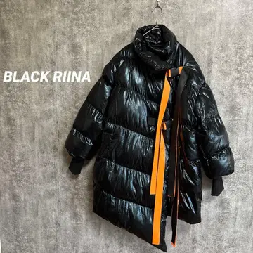 새상품급 BLACK RIINA 다운 변형 버클 벨트 오렌지 개성있는