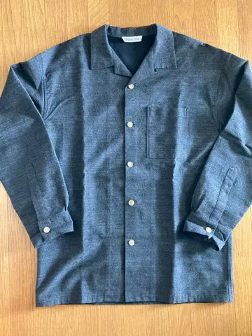 Blanc YM 블랑 와이엠 코튼 울 오픈 카라 셔츠