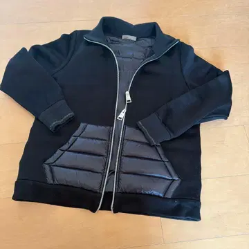 Herno 블랙 다운 니트 자켓 코트