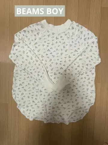 BEAMS BOY 미니 꽃무늬 롱 T