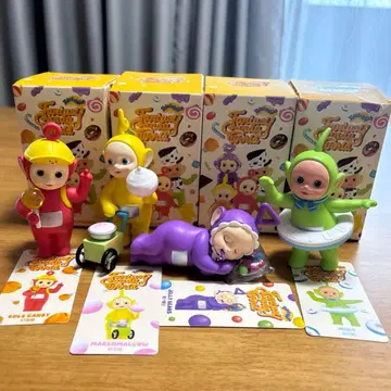 텔레토비즈 popmart 4체 세트 상자, 카드 있음