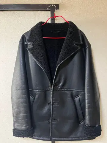 빅 사이즈 XL GU 가죽 보아 코트 무스탕 자켓