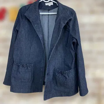 여성 다크 데님 버튼 자켓